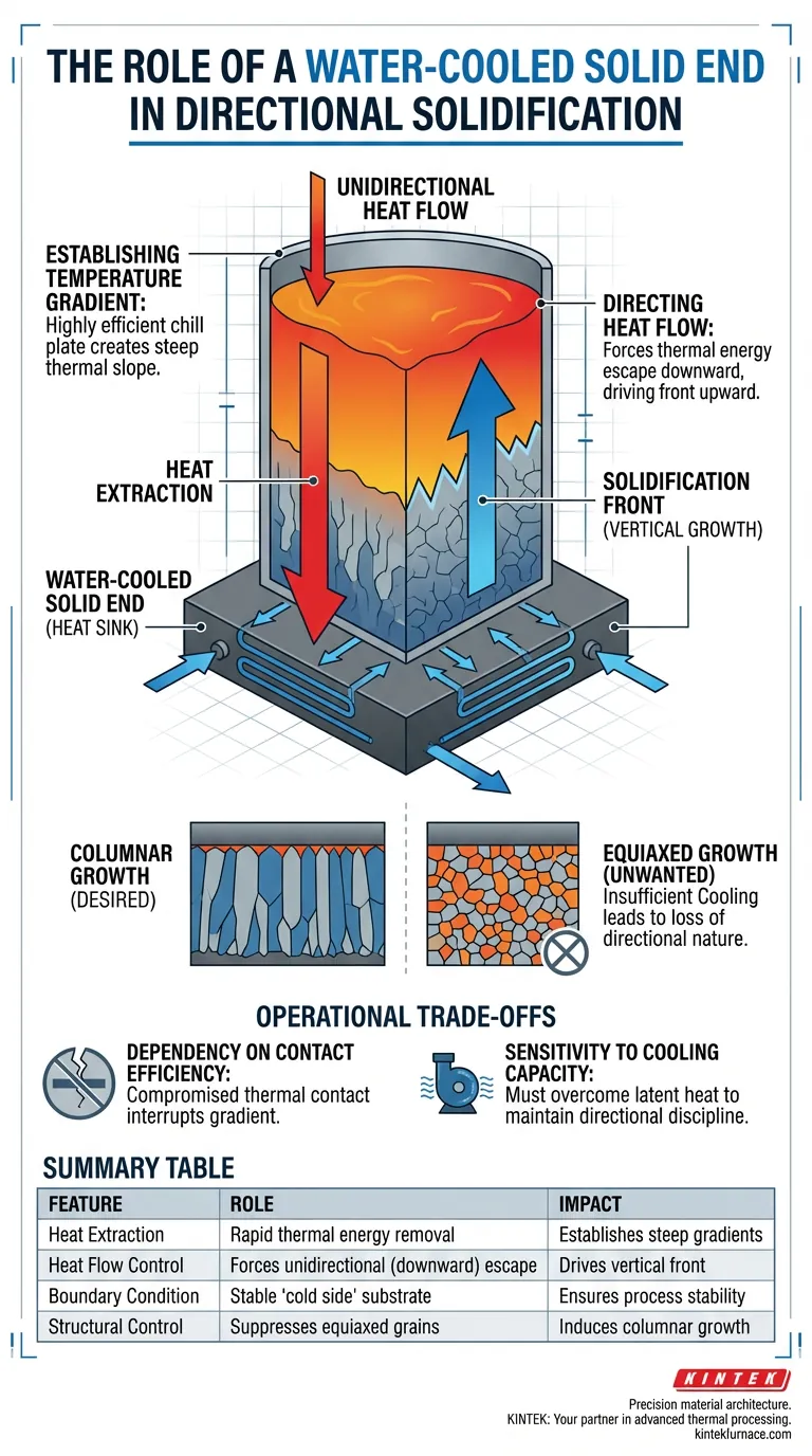 ما هو دور الطرف الصلب المبرد بالماء؟ إتقان التدرجات الحرارية في التصلب الاتجاهي دليل مرئي