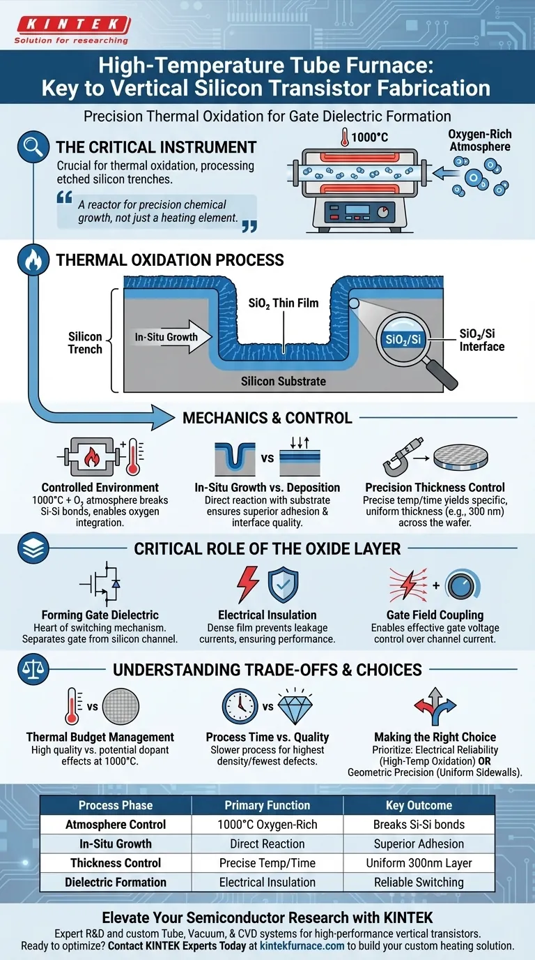高温管式炉在垂直硅晶体管制造中是如何应用的？掌握精密氧化 图解指南