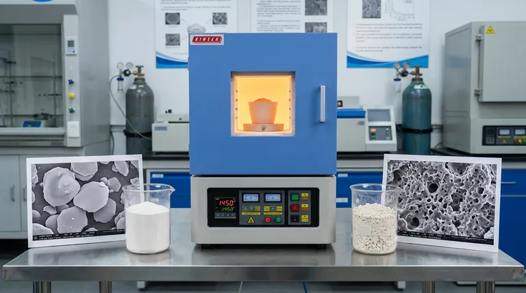 Como a calcinação em forno influencia a morfologia microscópica dos catalisadores de caulim? Aumenta a área superficial e a porosidade