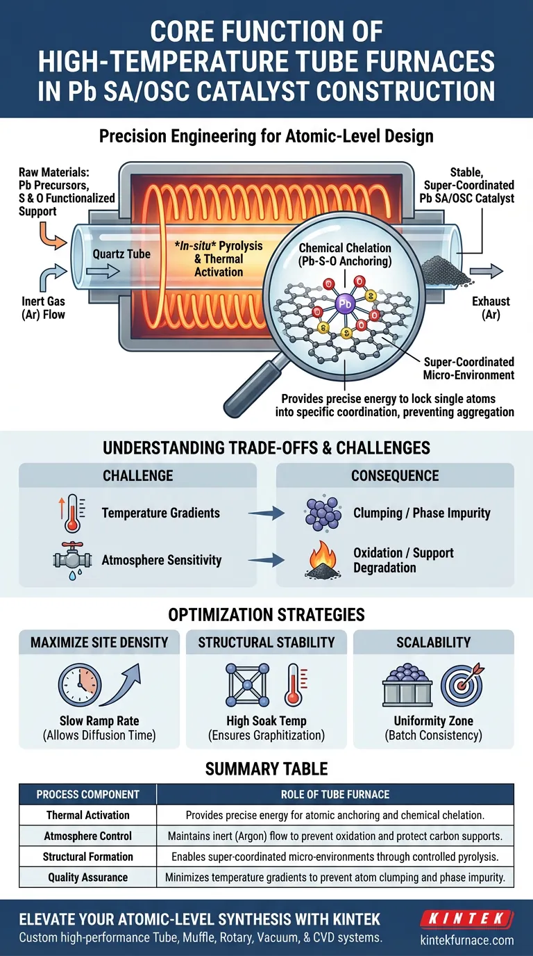 在 Pb SA/OSC 结构中，高温管式炉的核心功能是什么？精密原子工程 图解指南