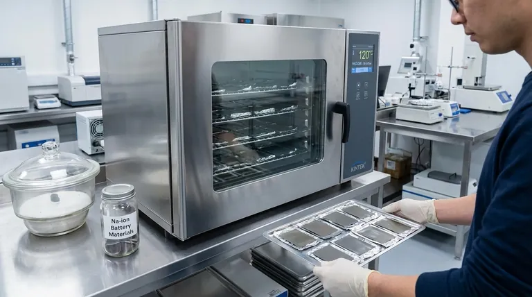 为什么在钠离子电池电极的电化学测试之前需要真空烘箱?优化SIB