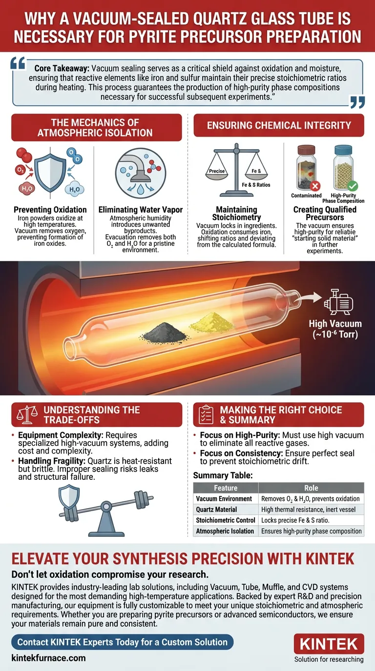 为什么黄铁矿前驱体需要真空密封的石英玻璃管？高纯度合成的屏蔽 图解指南