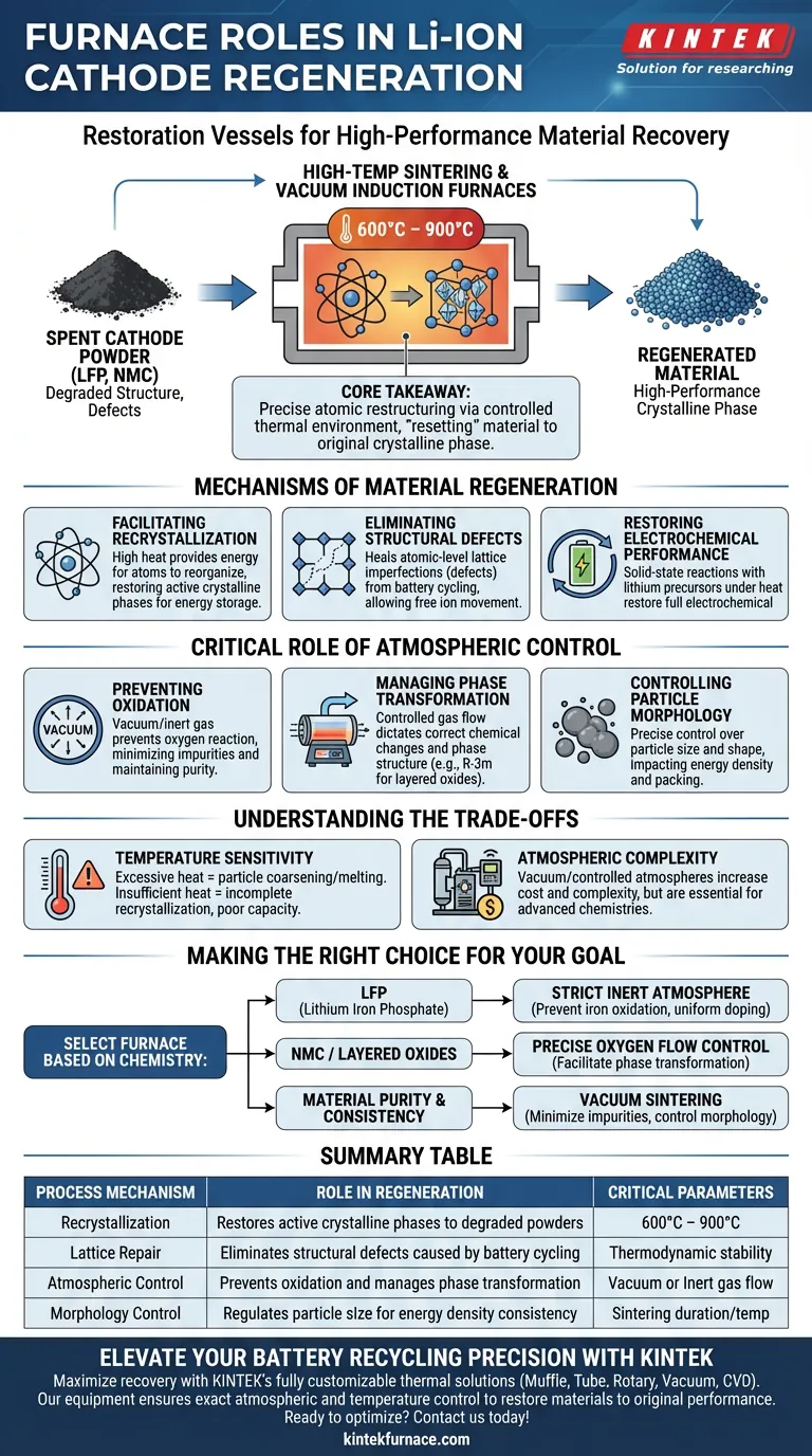 烧结或真空感应炉在电池再生中的作用是什么？优化正极材料回收率 图解指南