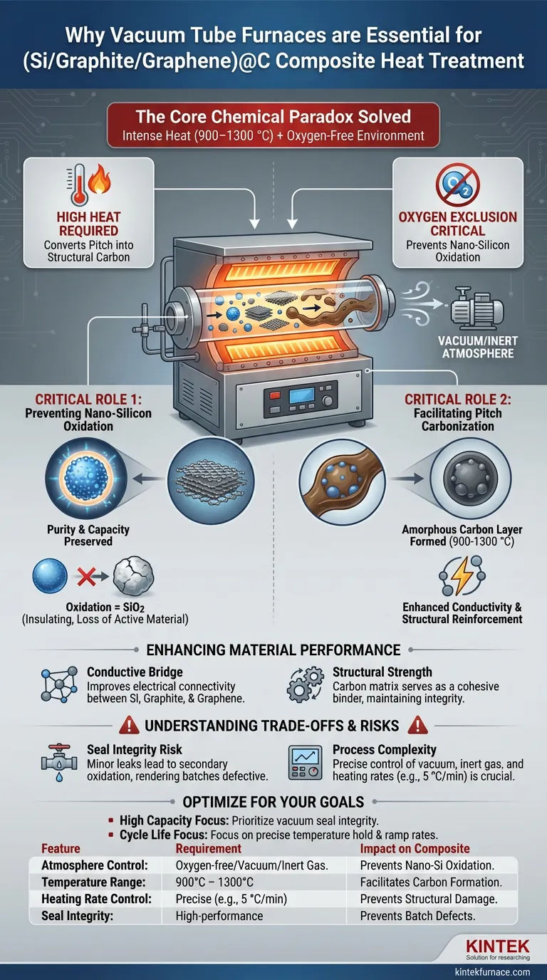 (Si/흑연/그래핀)@C 복합재료에 진공관로가 필요한 이유는 무엇인가요? 고온 성능 최적화 시각적 가이드