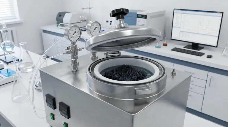 What role does a high-pressure autoclave play in the synthesis of the (NiZnMg)MoN precursor? Achieve Structural Precision