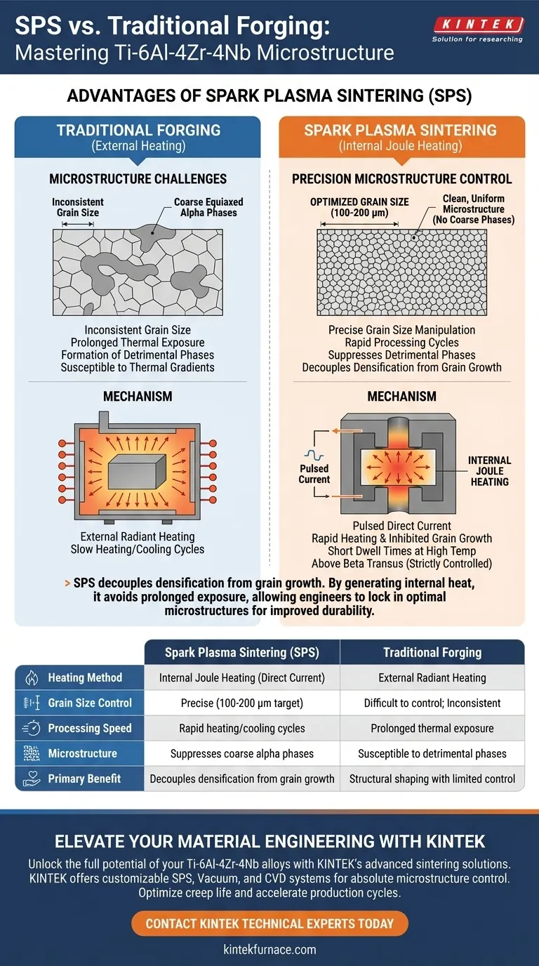 ما هي مزايا التلبيد بالبلازما الشرارية (SPS) مقارنة بالتشكيل التقليدي؟ تحكم دقيق في البنية المجهرية دليل مرئي