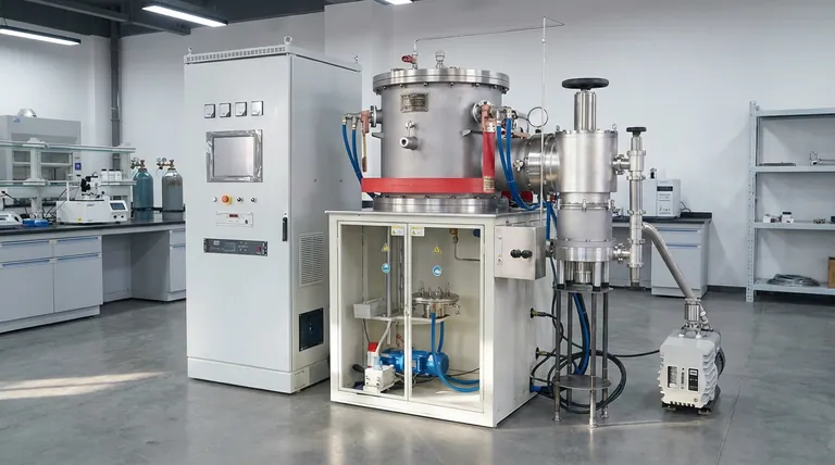 在制备Fe-Cu-Nb-Mo-Si-B中间合金时,真空感应炉的关键功能是什么?