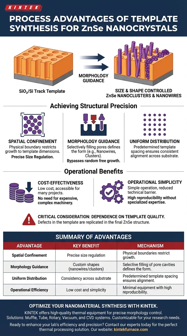 ما هي المزايا العملية لاستخدام التخليق بالقالب لتحضير سيلينيد الزنك (ZnSe)؟ دليل مرئي