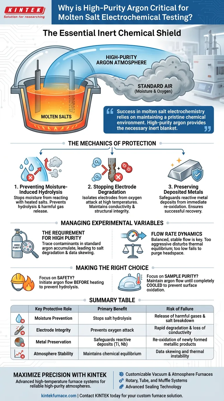 为什么高纯度氩气气氛对于成功的熔盐电化学测试至关重要？专家指南 图解指南