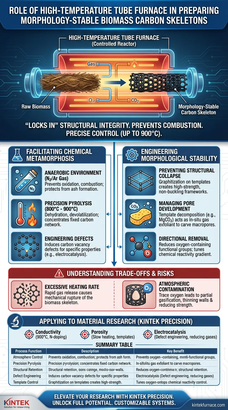 Какую роль играет высокотемпературная трубчатая печь в углеродных каркасах биомассы? Освоение структурной целостности. Визуальное руководство