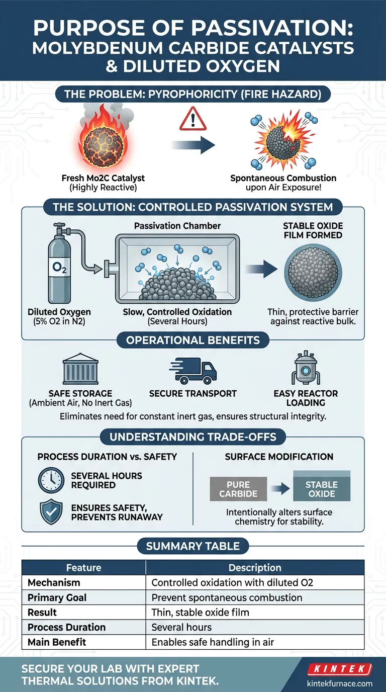 희석 산소 패시베이션 시스템 사용 목적은 무엇인가요? 촉매의 안전한 취급 및 안정성 보장 시각적 가이드