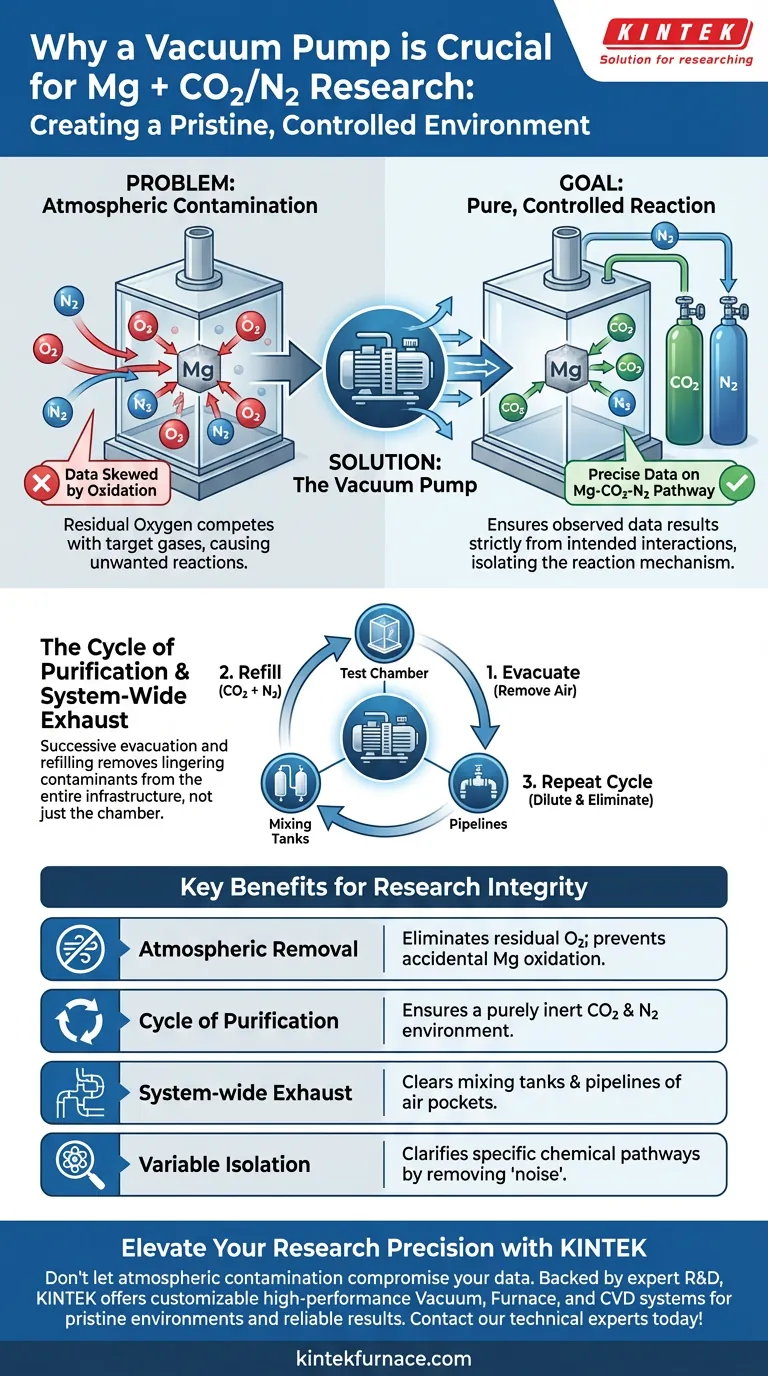 マグネシウムと二酸化炭素および窒素の反応に関する研究で真空ポンプが使用されるのはなぜですか？データの整合性を確保してください。 ビジュアルガイド