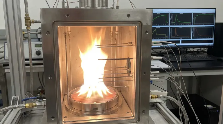 Why is the precise spatial arrangement of thermocouple probes necessary in magnesium combustion experiments?