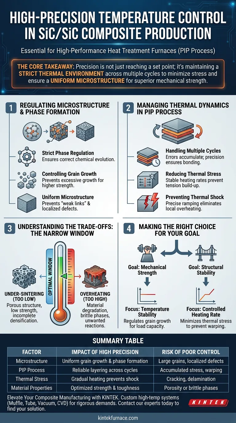 为什么碳化硅/碳化硅复合材料需要高精度温度控制？掌握微观结构工程 图解指南