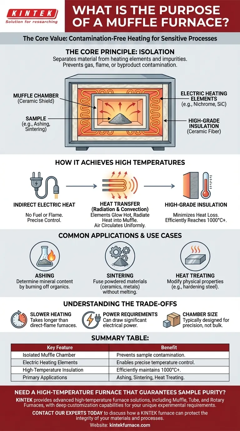Qual è lo scopo di un forno a muffola? Ottenere una lavorazione ad alta temperatura priva di contaminazioni Guida Visiva