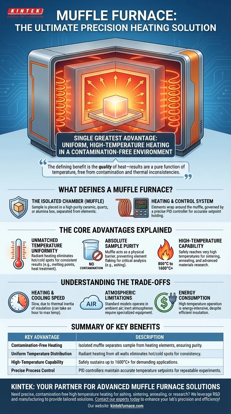 What is the most advantage of a muffle furnace? Superior Contamination-Free High-Temperature Heating Visual Guide