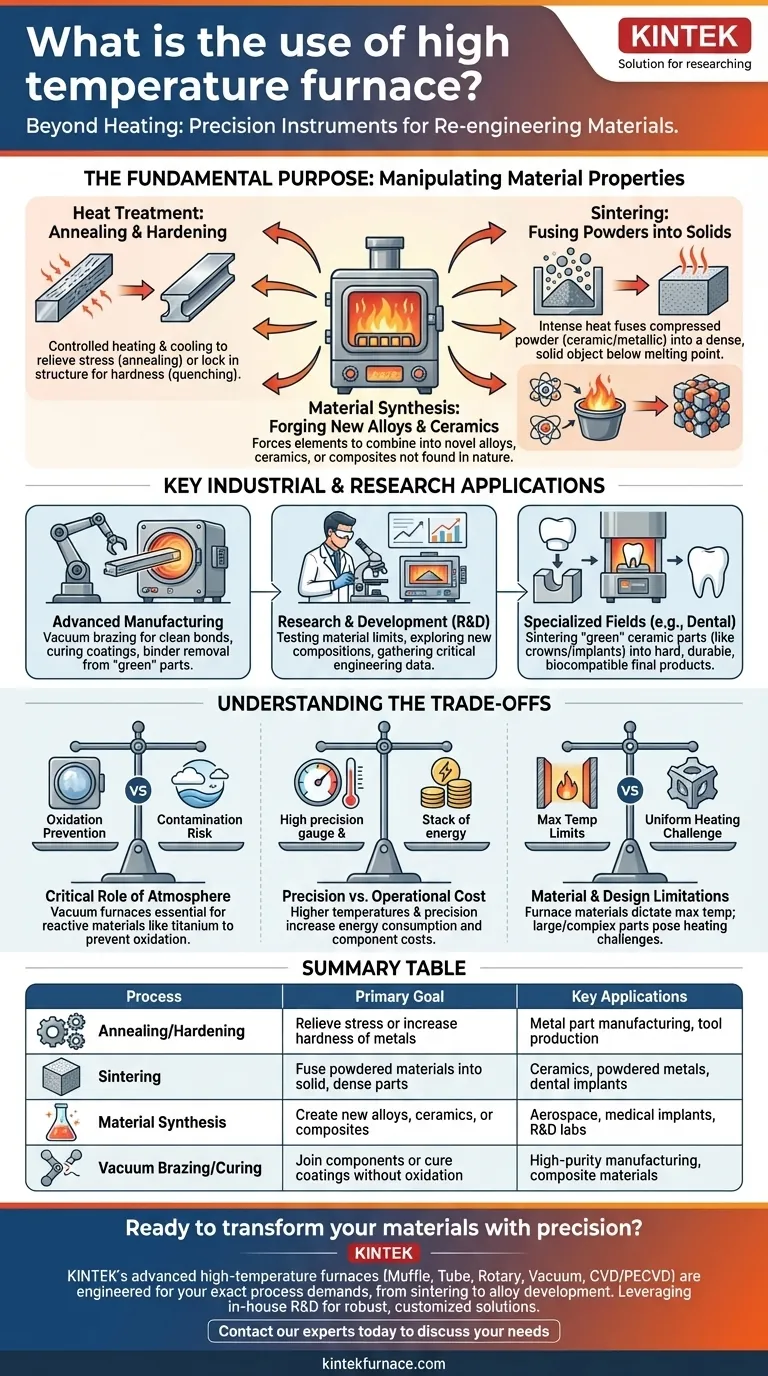 Qual è l'uso del forno ad alta temperatura? Trasformare i materiali con una lavorazione termica di precisione Guida Visiva
