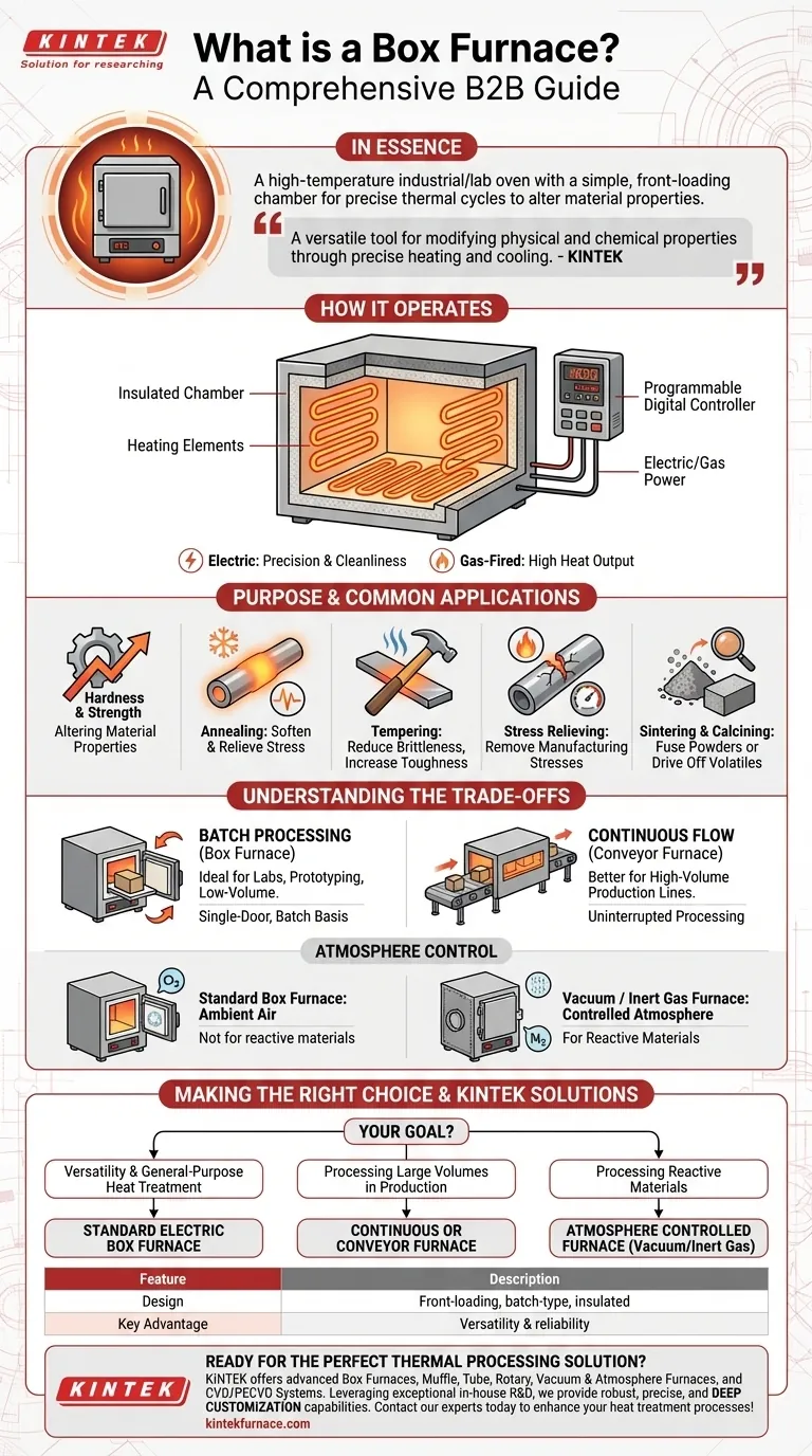 ما هو فرن الصندوق؟ أداة متعددة الاستخدامات للمعالجة الحرارية الدقيقة دليل مرئي