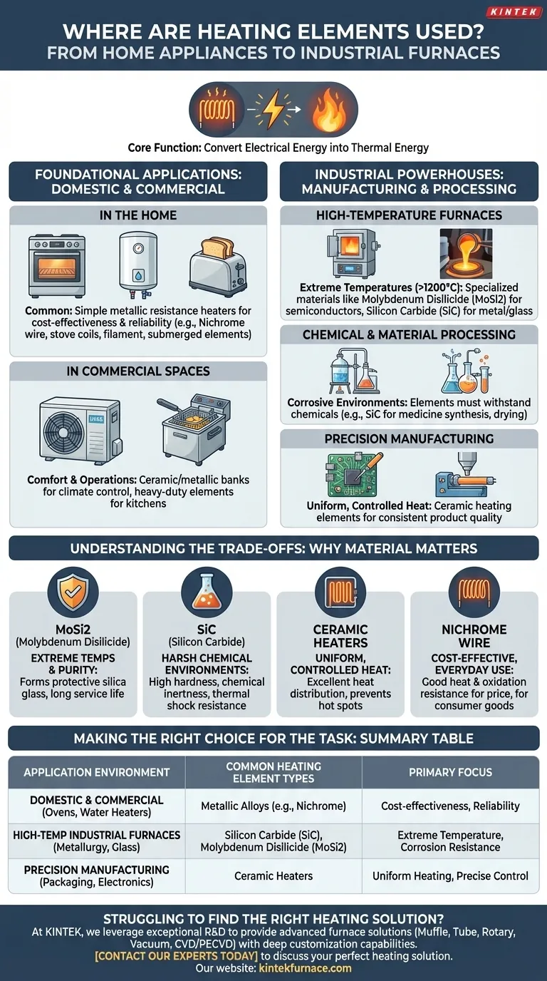 加热元件用在哪里？从您的厨房到高科技制造 图解指南