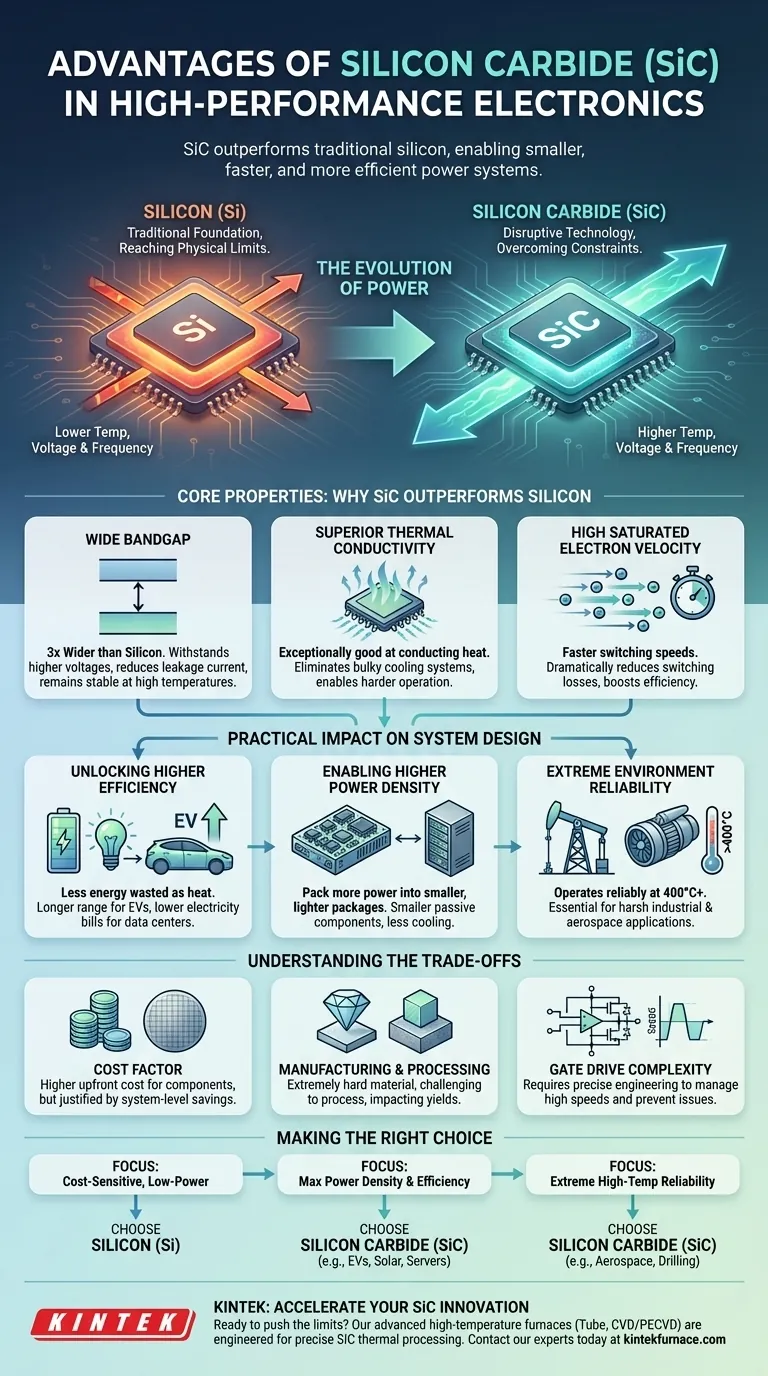 Quali sono i vantaggi del carburo di silicio? Sblocca maggiore efficienza e densità di potenza Guida Visiva