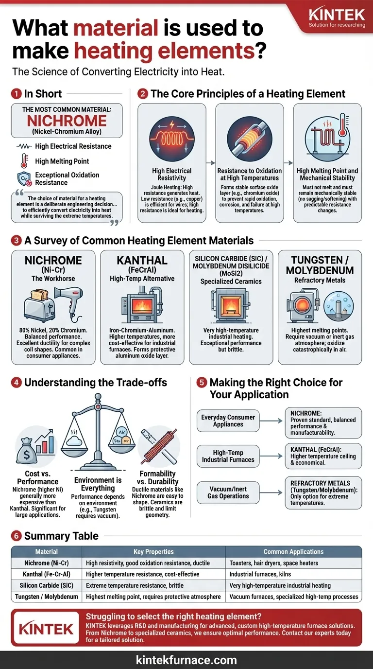 加热元件使用什么材料？从镍铬合金到康泰尔合金及其他 图解指南