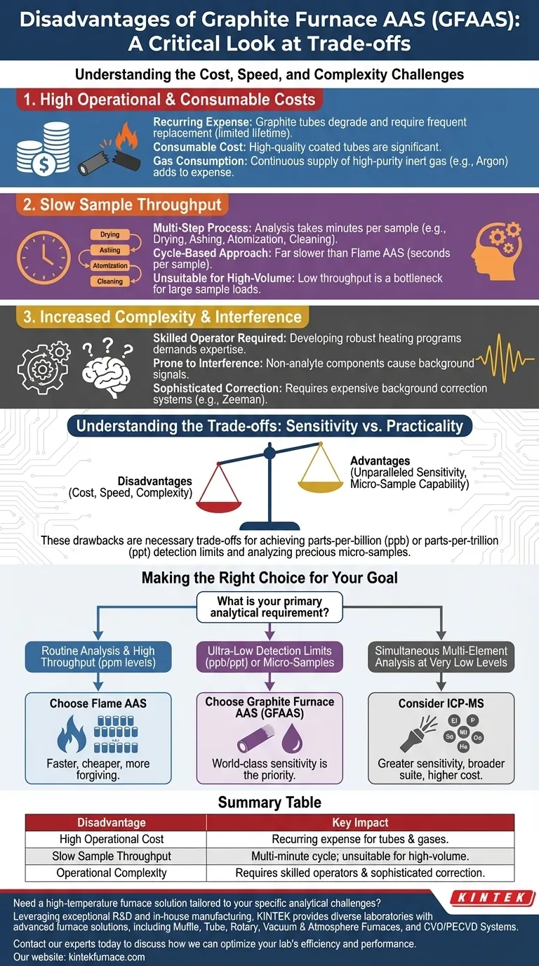 Qual é a desvantagem do forno de grafite? Principais Compromissos para Análise de Ultra-Traços Guia Visual