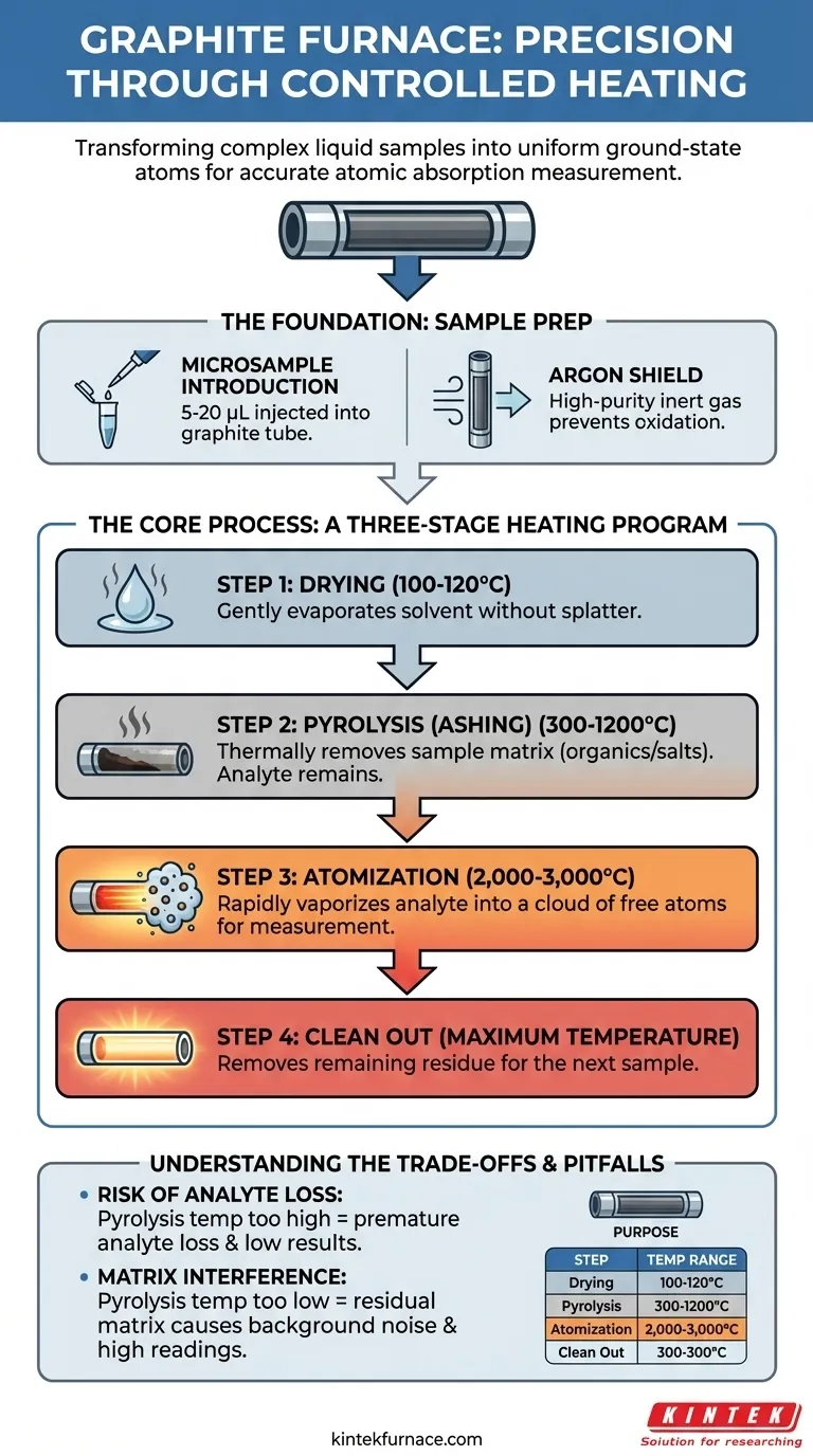 Quais são as etapas no forno de grafite? Domine o Programa de Aquecimento Multi-Estágio Guia Visual