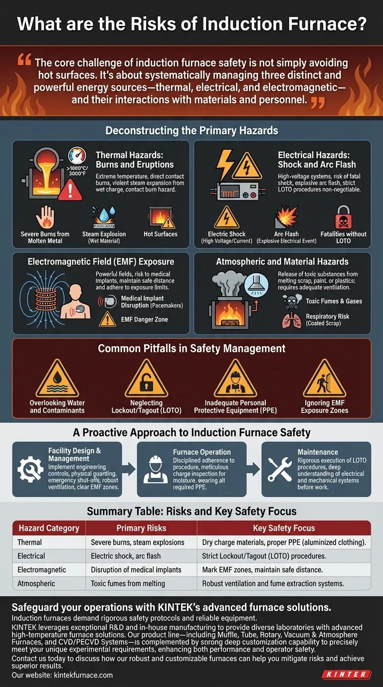 Quali sono i rischi del forno a induzione? Gestione dei pericoli termici, elettrici ed elettromagnetici Guida Visiva