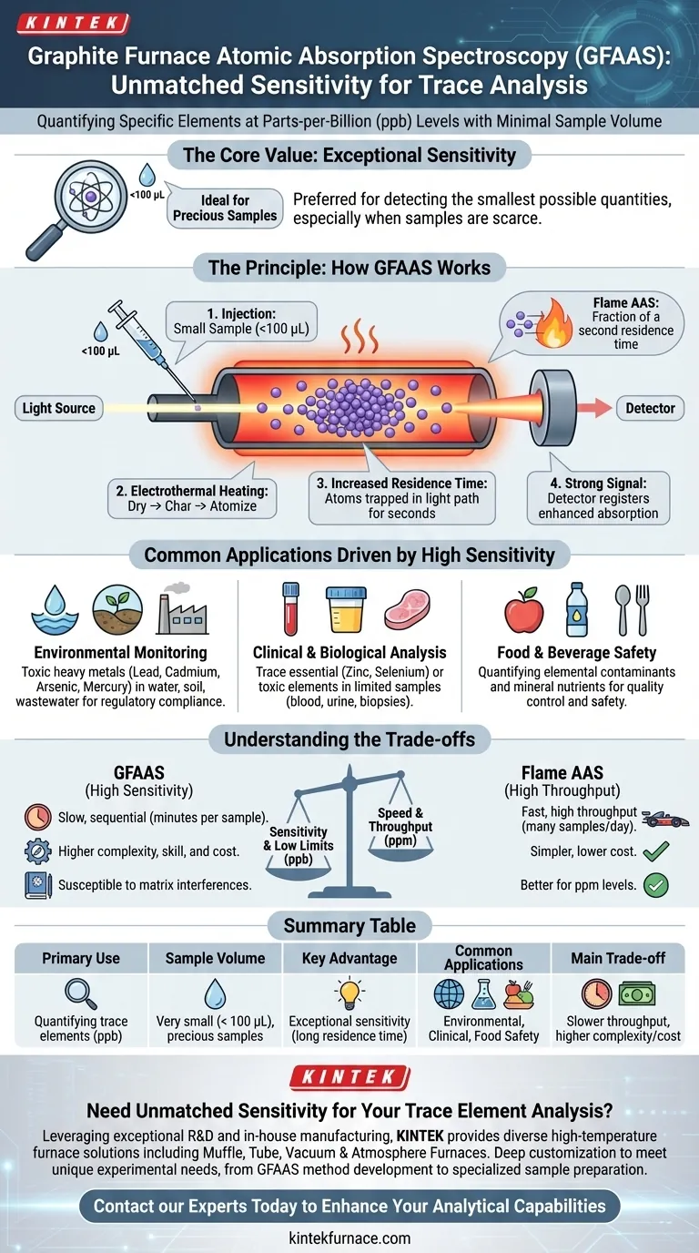 What is graphite furnace atomic absorption spectroscopy used for? Detecting Trace Elements at Parts-Per-Billion Levels Visual Guide