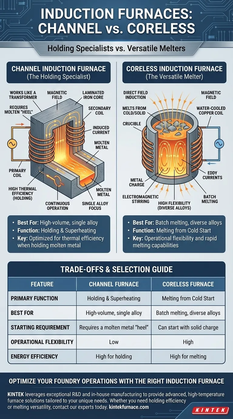 What are the two types of induction furnaces? Channel vs. Coreless Furnace Explained Visual Guide