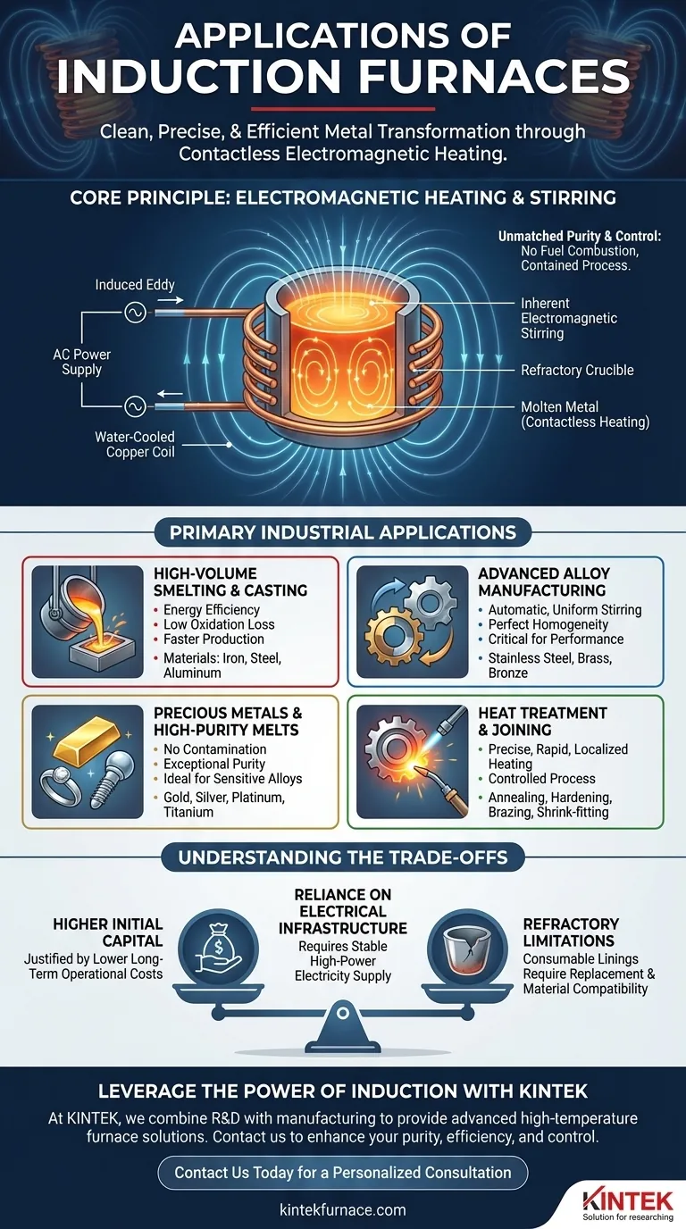 Qual é a aplicação do forno de indução? Derreter metal com pureza e eficiência inigualáveis Guia Visual