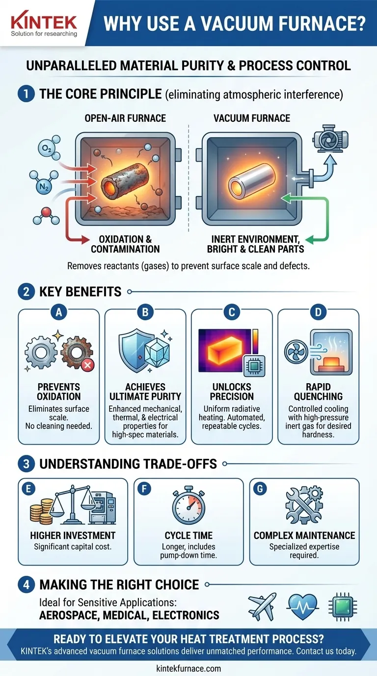 Warum einen Vakuumofen verwenden? Erzielen Sie unvergleichliche Materialreinheit und Prozesskontrolle Visuelle Anleitung