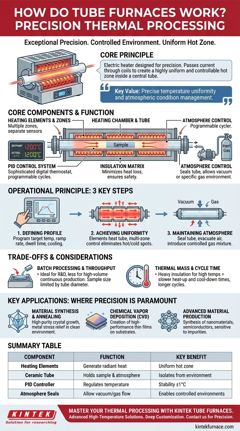 How do tube furnaces work? Achieve Precise Thermal Processing for Your Materials Visual Guide
