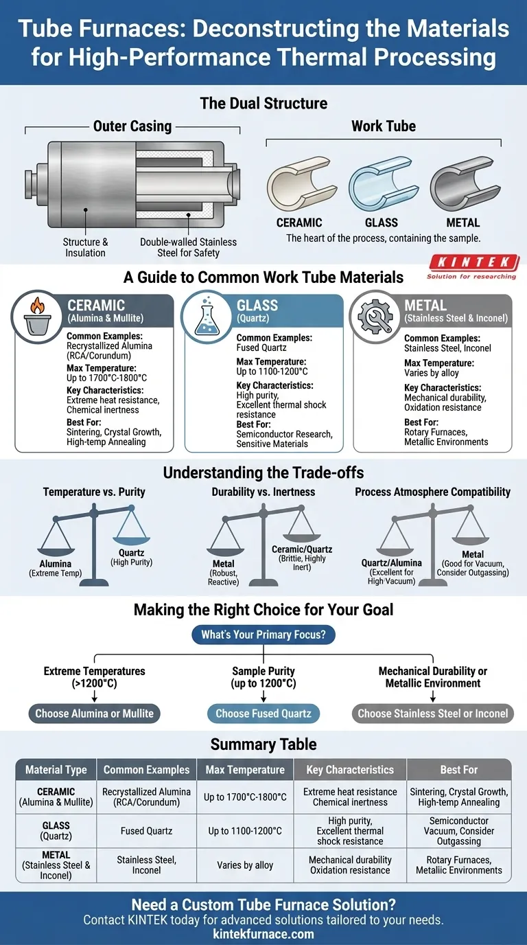 What are tube furnaces made of? Choose the Right Material for Your Thermal Process Visual Guide