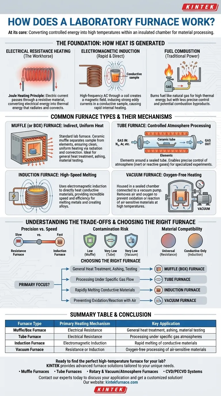 How does a laboratory furnace work? Master the Heating Mechanisms for Your Lab Visual Guide