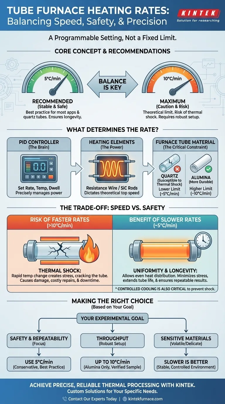 What is the heating rate of a tube furnace? Balancing Speed with Safety for Your Lab Visual Guide