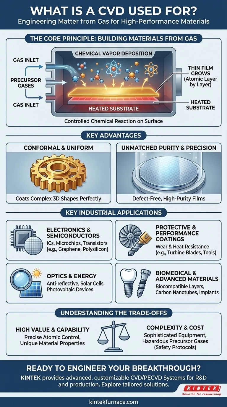 À quoi sert la CVD ? Concevoir des films minces haute performance pour des applications avancées Guide Visuel