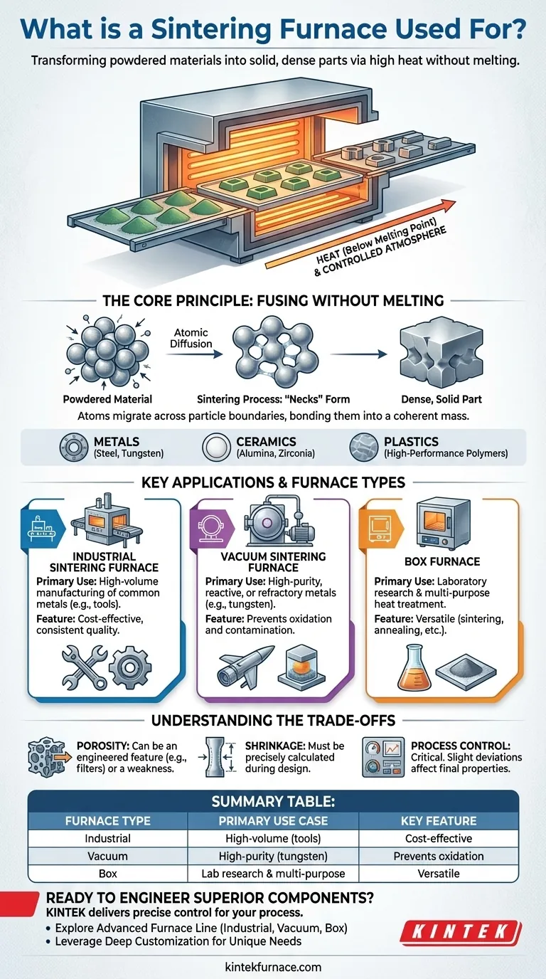 Para que serve um forno de sinterização? Fundir pós em peças densas e de alto desempenho Guia Visual