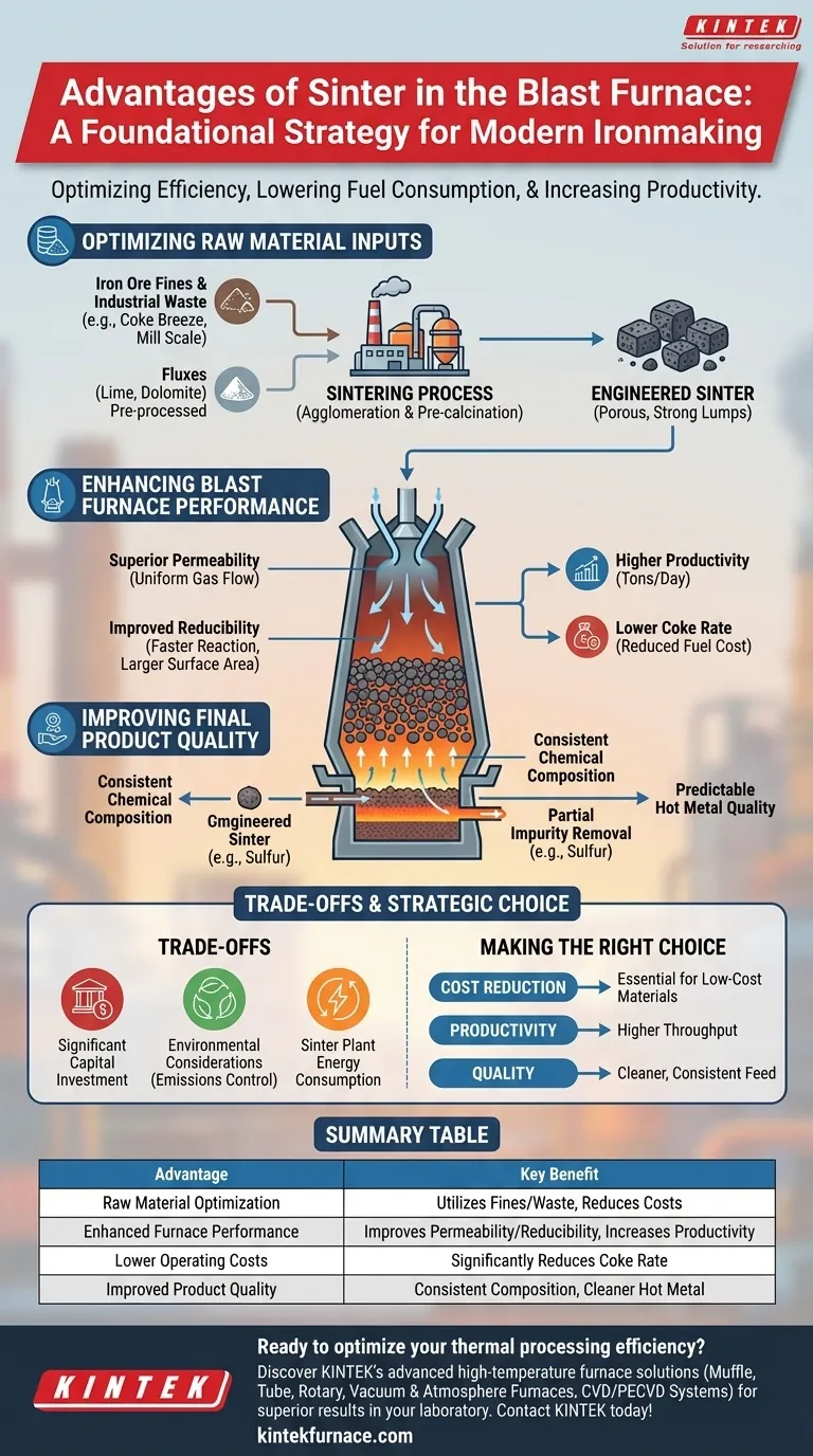What are the advantages of using sinter in the blast furnace? Boost Efficiency & Lower Costs Visual Guide