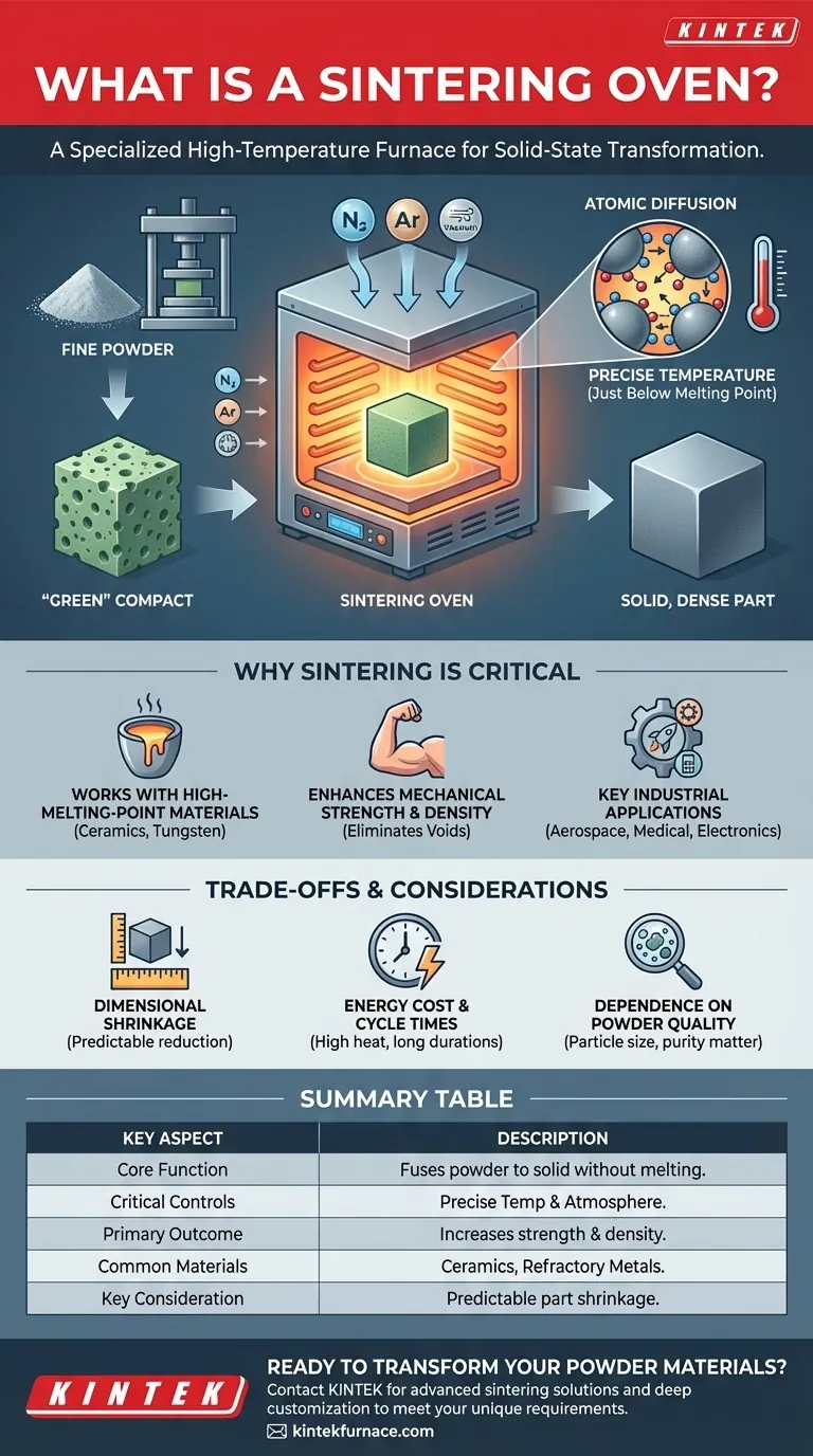 What is a sintering oven? The Key to Transforming Powders into Dense, High-Strength Parts Visual Guide