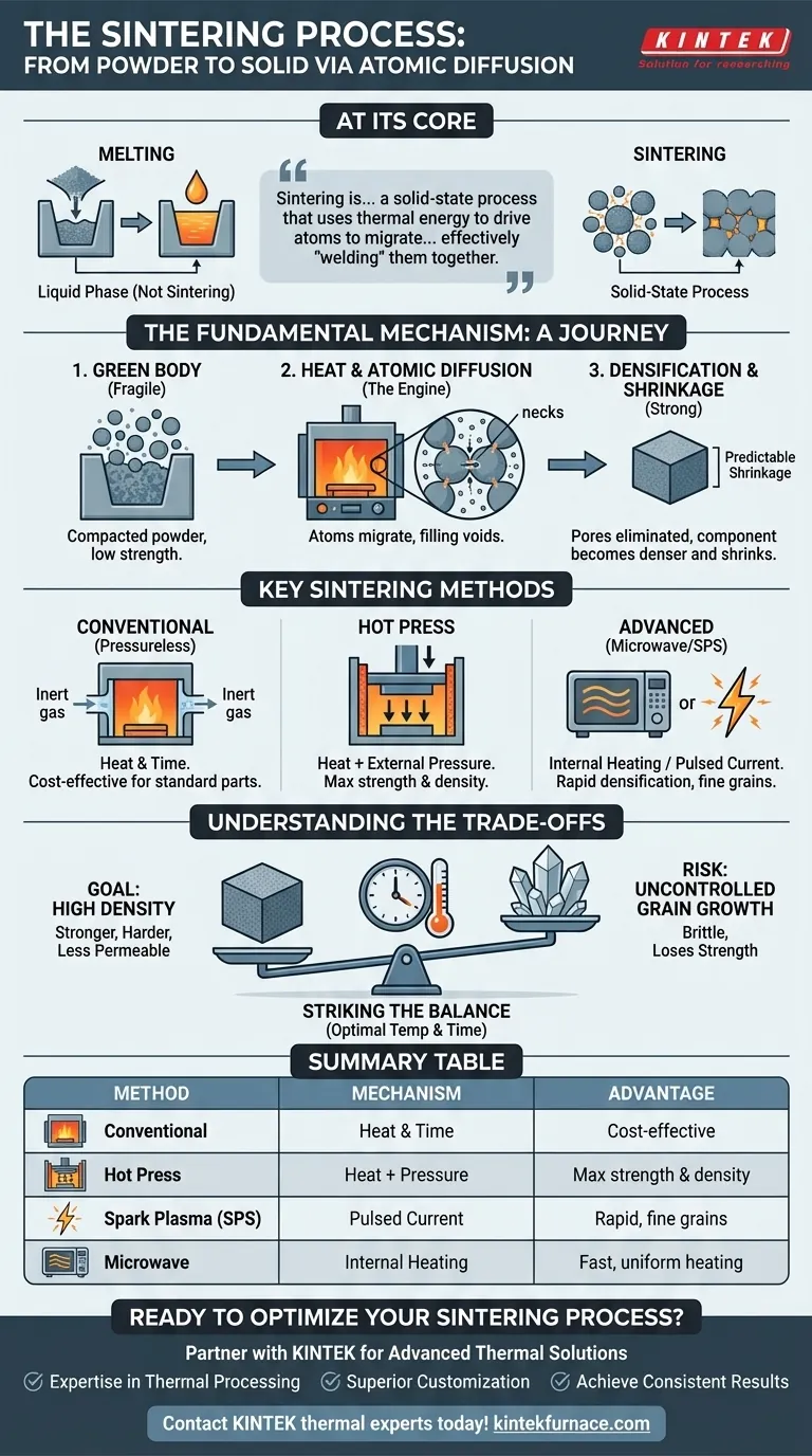 Como funciona o processo de sinterização? Domine a Arte da Transformação de Pó em Sólido Guia Visual
