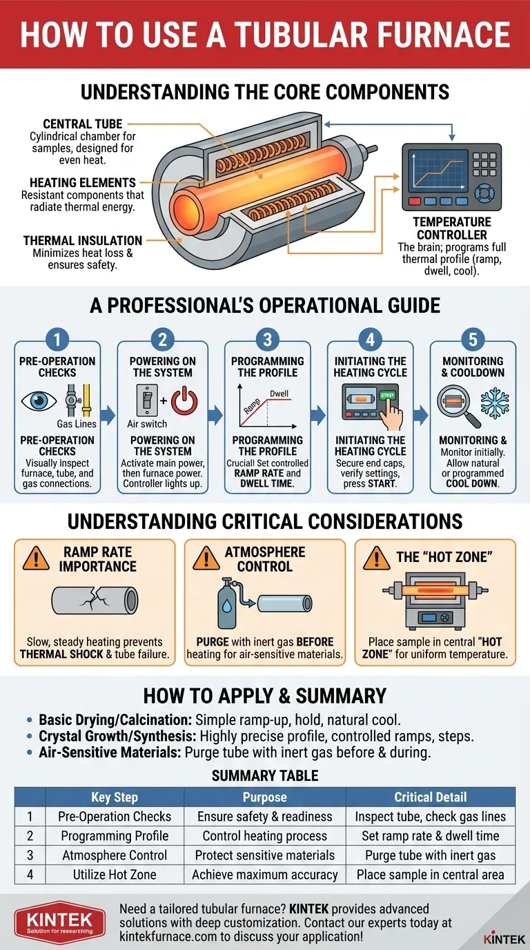 Como usar um forno tubular? Domine o Controle Preciso de Temperatura para o Seu Laboratório Guia Visual