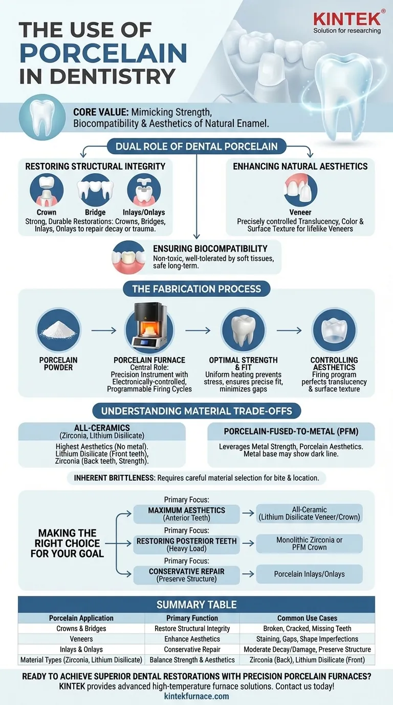 ما هو استخدام البورسلين في طب الأسنان؟ تحقيق ترميمات أسنان نابضة بالحياة ومتينة دليل مرئي