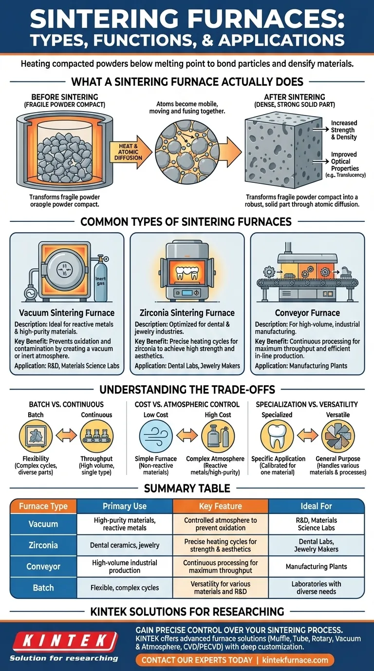 Quale forno viene utilizzato per la sinterizzazione? Trova la giusta soluzione ad alta temperatura per i tuoi materiali Guida Visiva