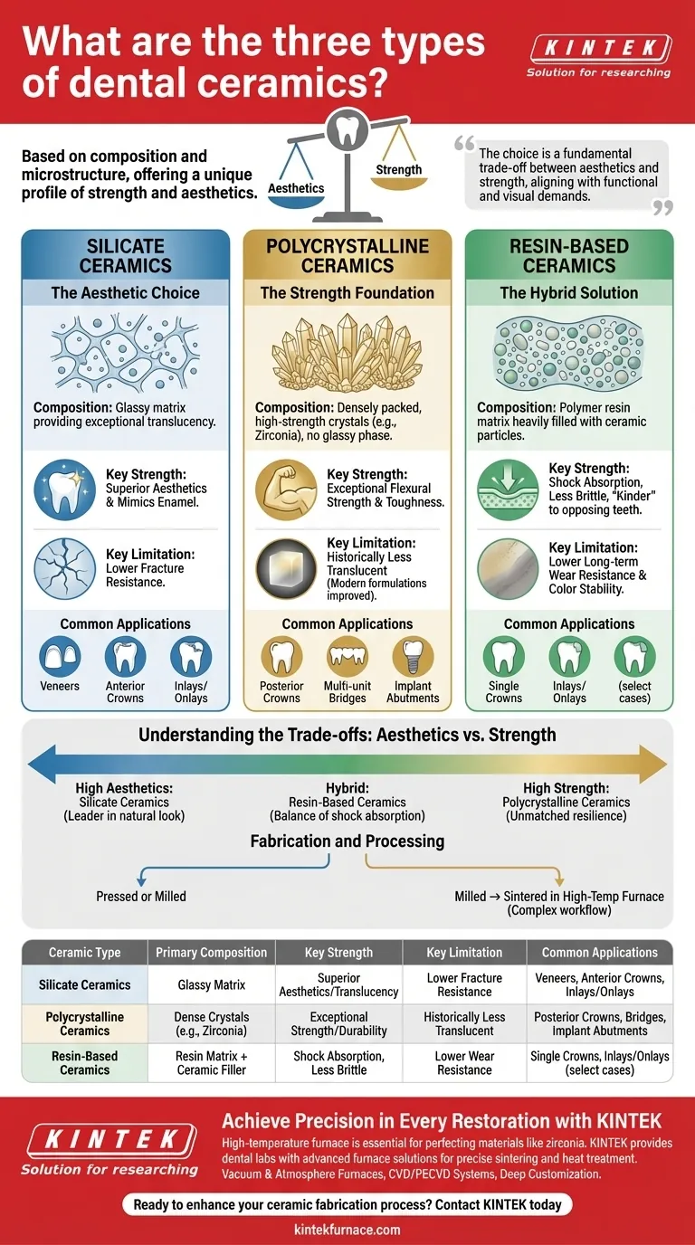 What are the three types of dental ceramics? A Guide to Material Selection Visual Guide
