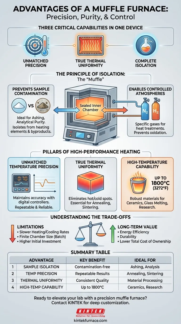 Quels sont les avantages d'un four à moufle ? Obtenez un contrôle thermique et une pureté inégalés Guide Visuel