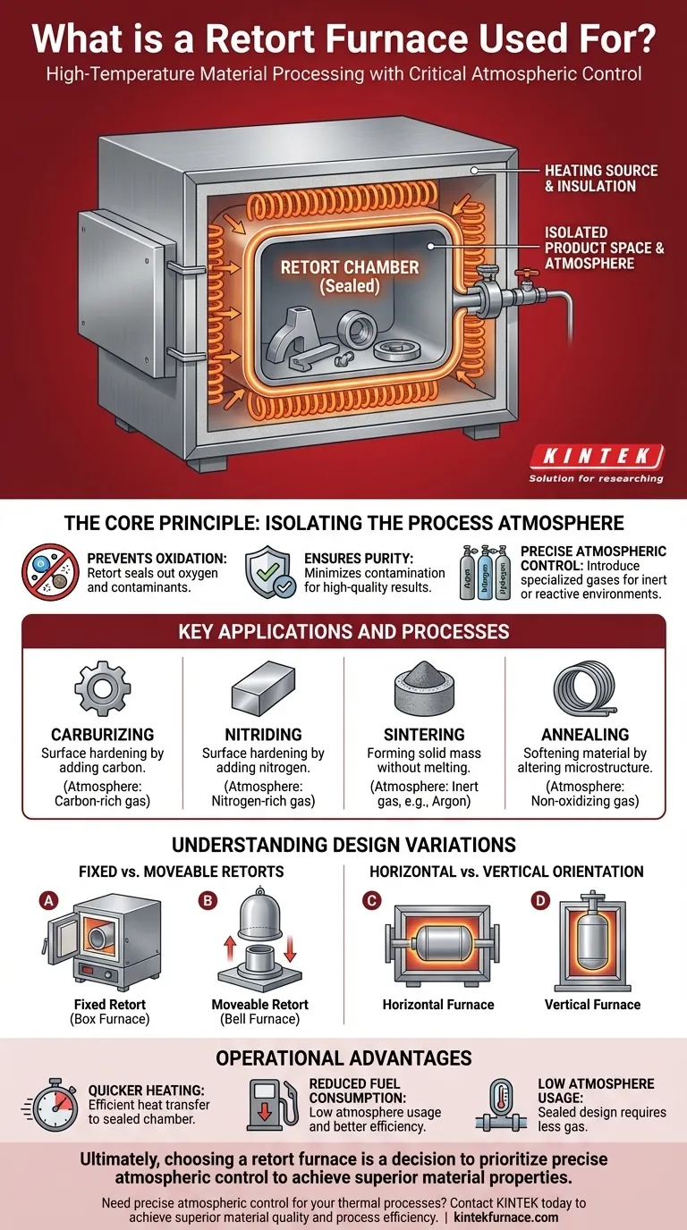 What is a retort furnace used for? Essential for Precise Atmospheric and Thermal Control Visual Guide