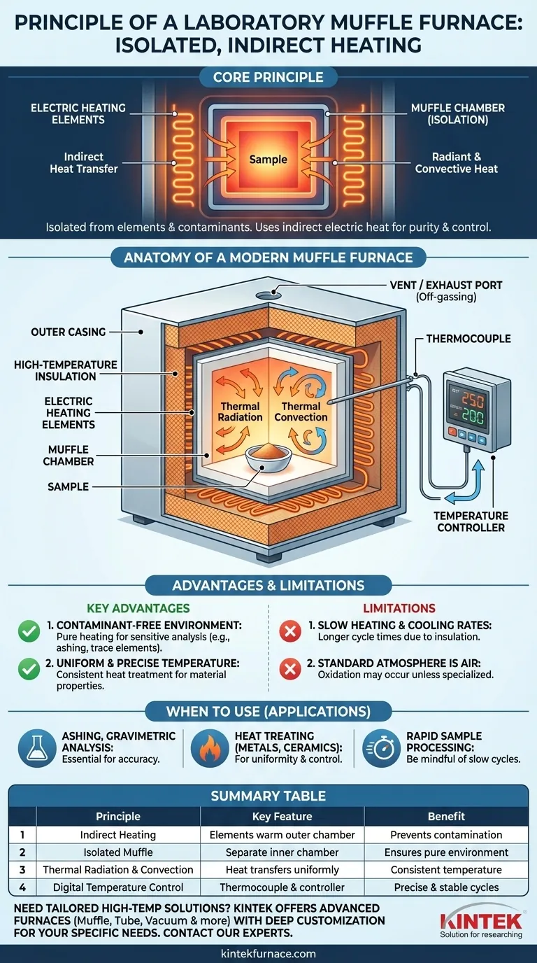 What is the principle of muffle furnace in laboratory? Achieving Pure, Contaminant-Free Heating Visual Guide