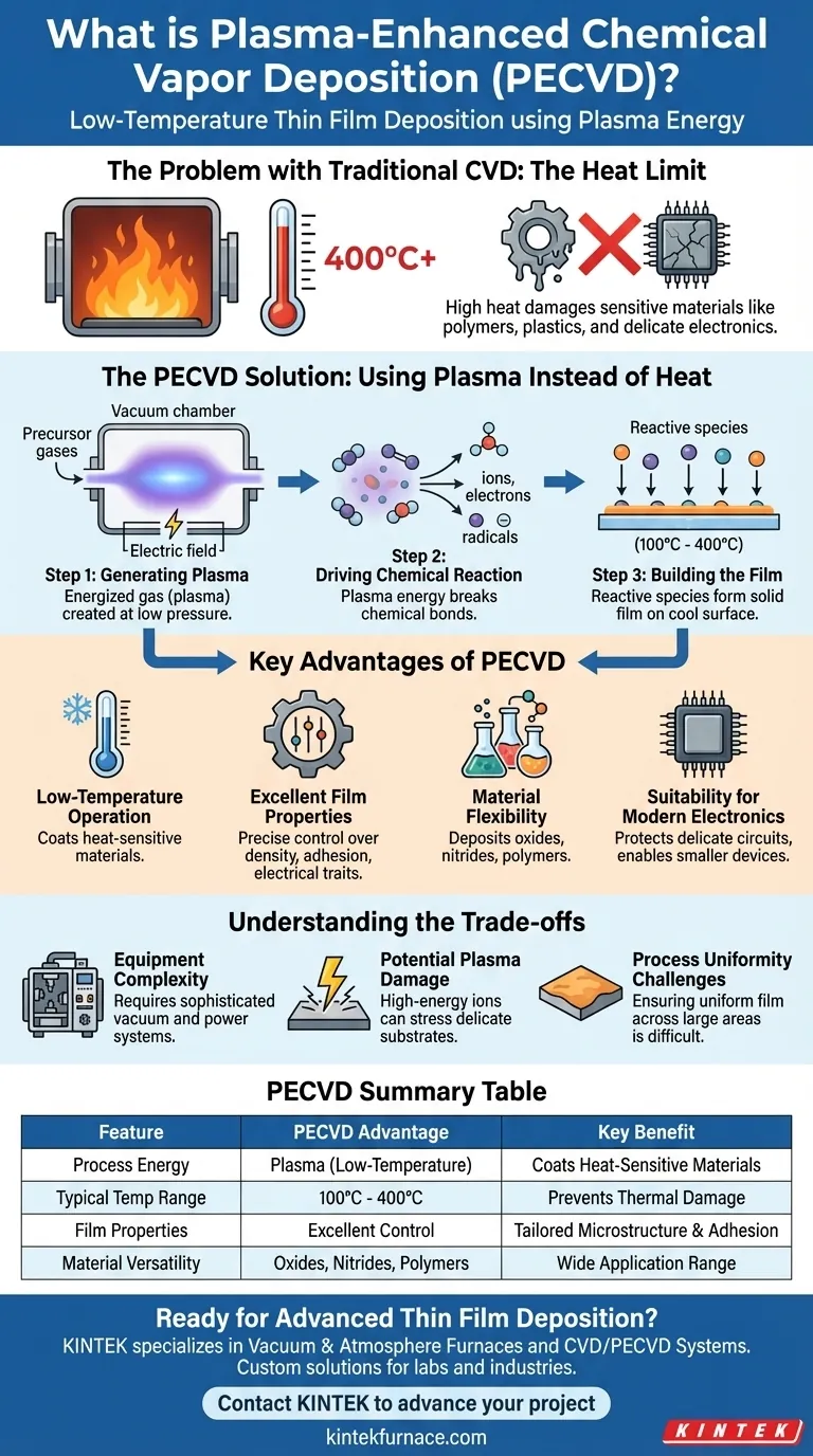 什么是等离子体增强化学气相沉积 (PECVD)？解锁低温薄膜涂层技术 图解指南