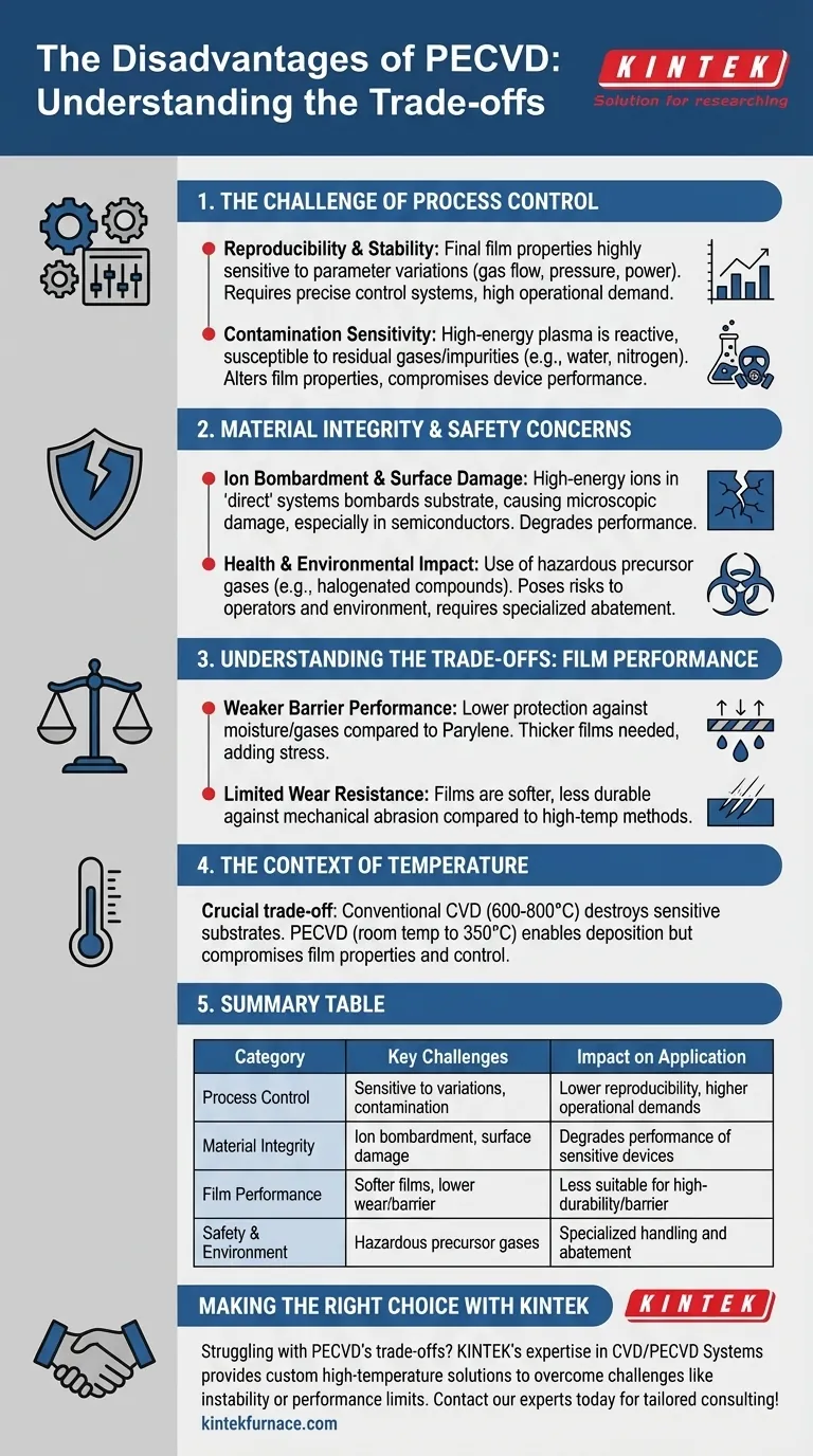 What are the disadvantages of PECVD? Navigating Process Complexity and Film Trade-offs Visual Guide